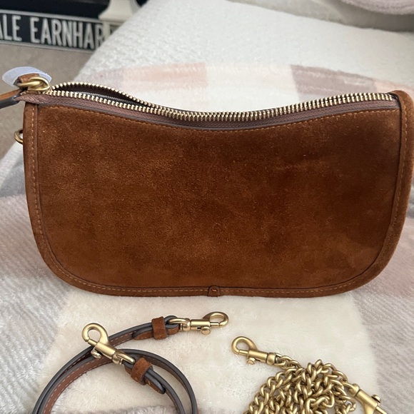 Coach Waverly honey brown Suede Shoulder Bag - Picture 3 of 7